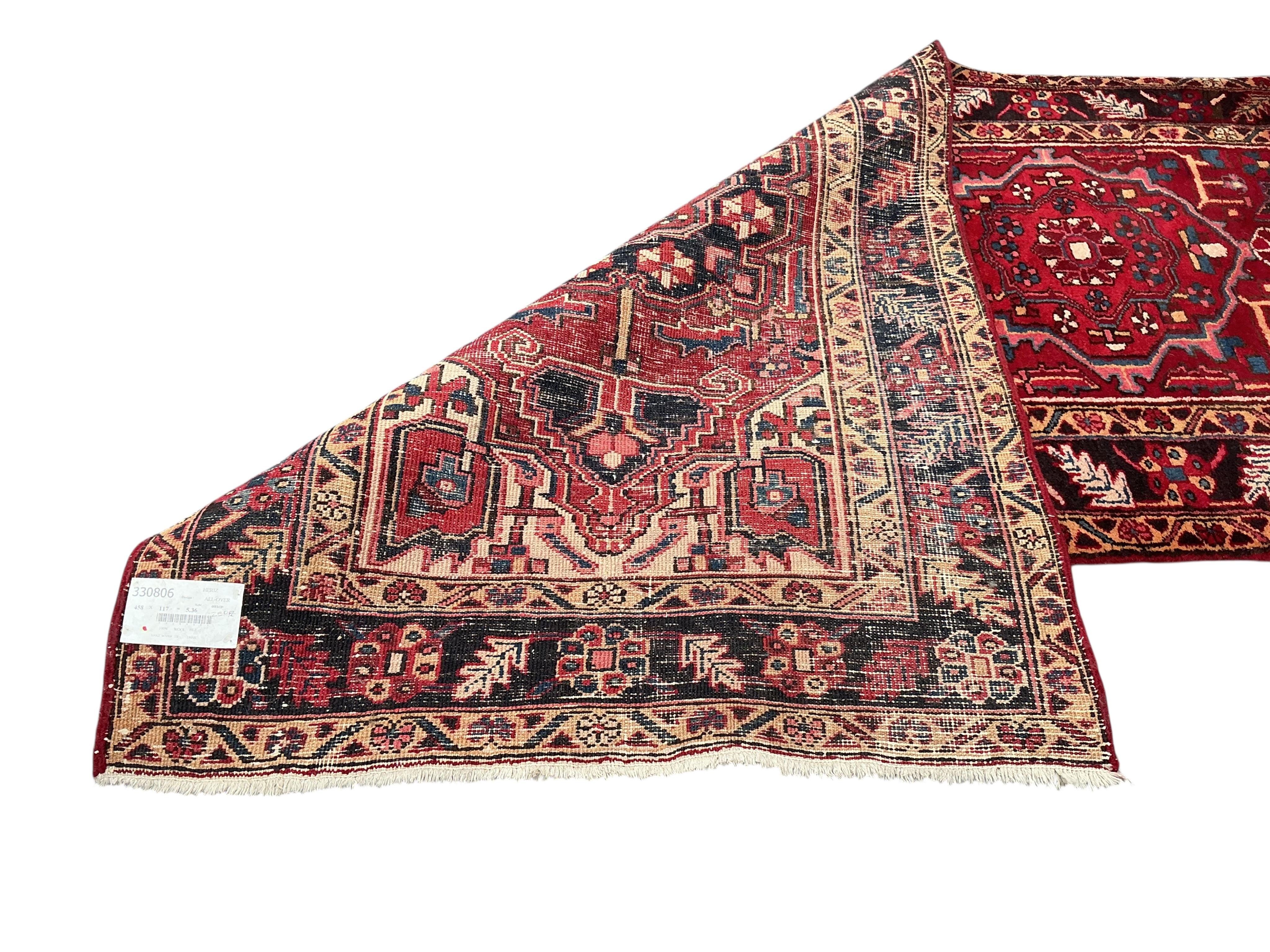 A modern Heriz runner, 460 x 115cm